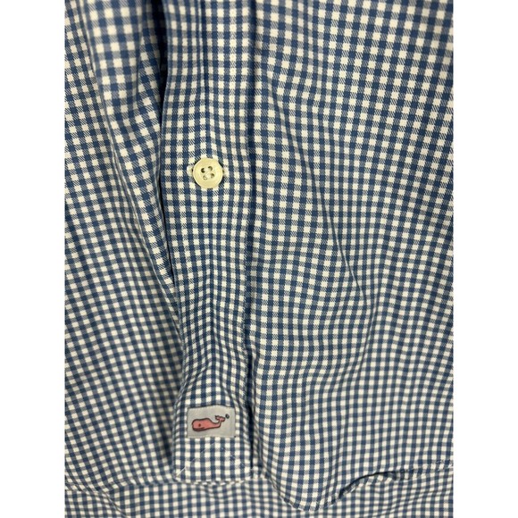 Vineyard Vines Shirt Mens Large Blue Gingham  Murray 100% Cotton Button Down - Picture 6 of 9